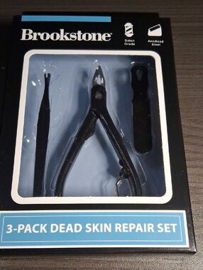 Brookstone Black 3-Pack Dead Skin Repair Set